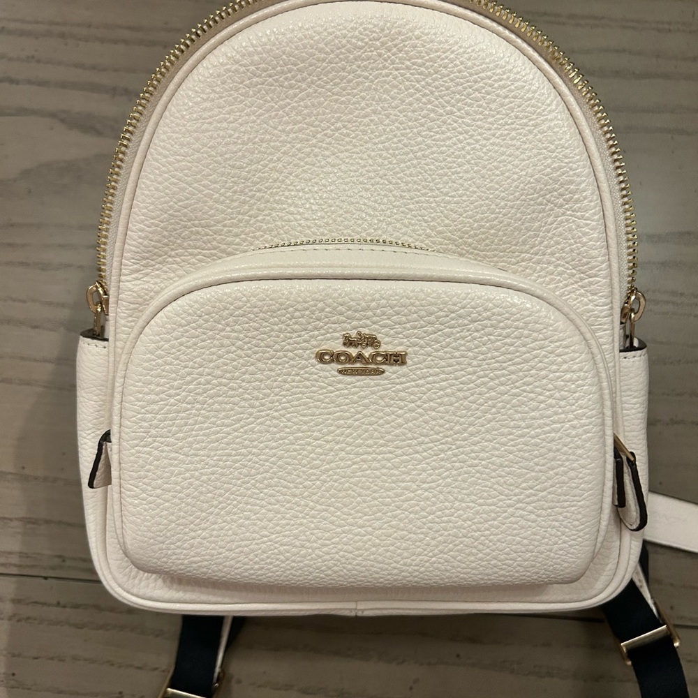 GIFTABLE Coach Off White & Black Mini Backpack- NWOT